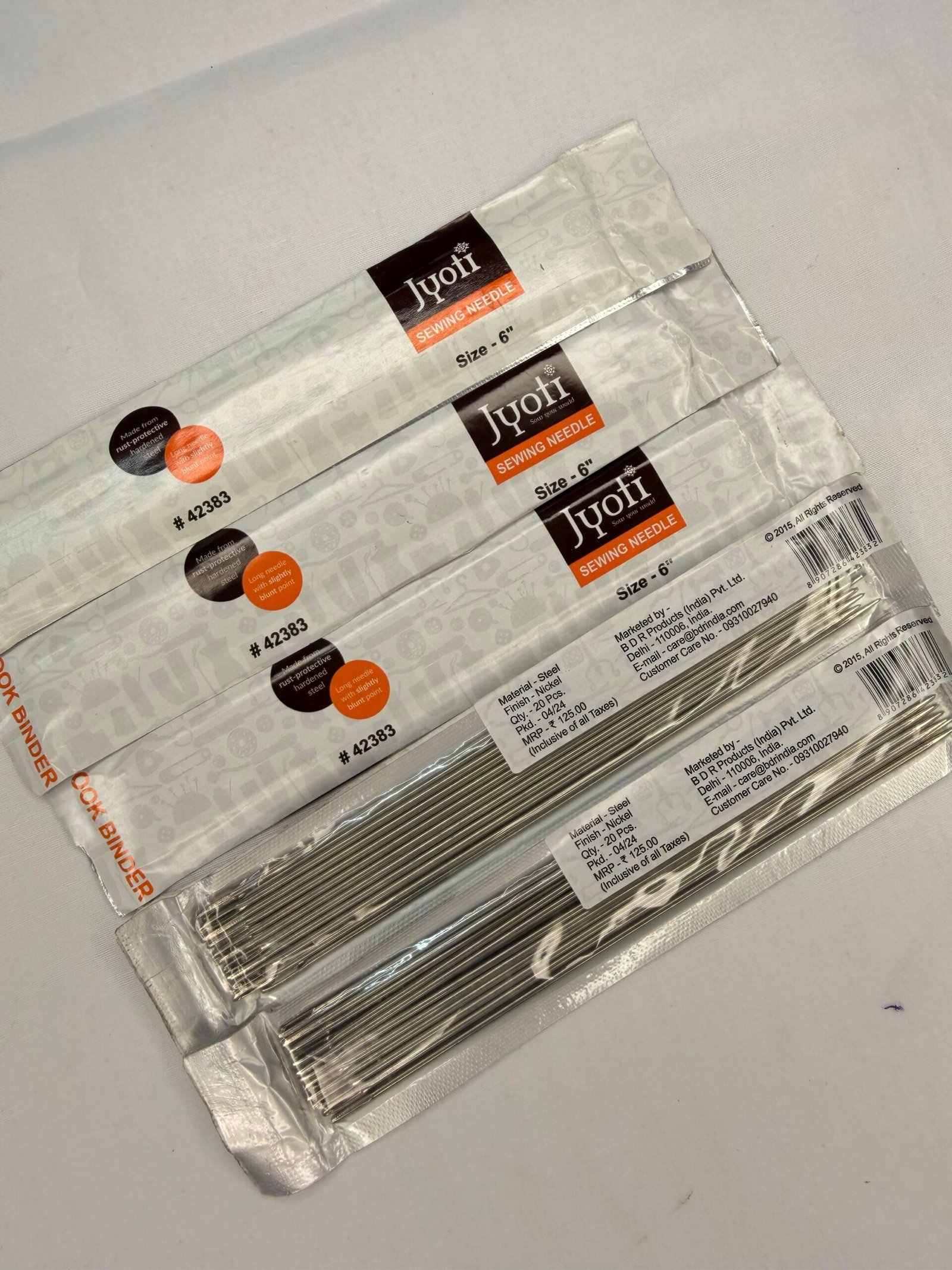 🧵 Jyoti Book Binder Sewing Needle - Size 6”(1Pack-20Needles) thumbnail 2