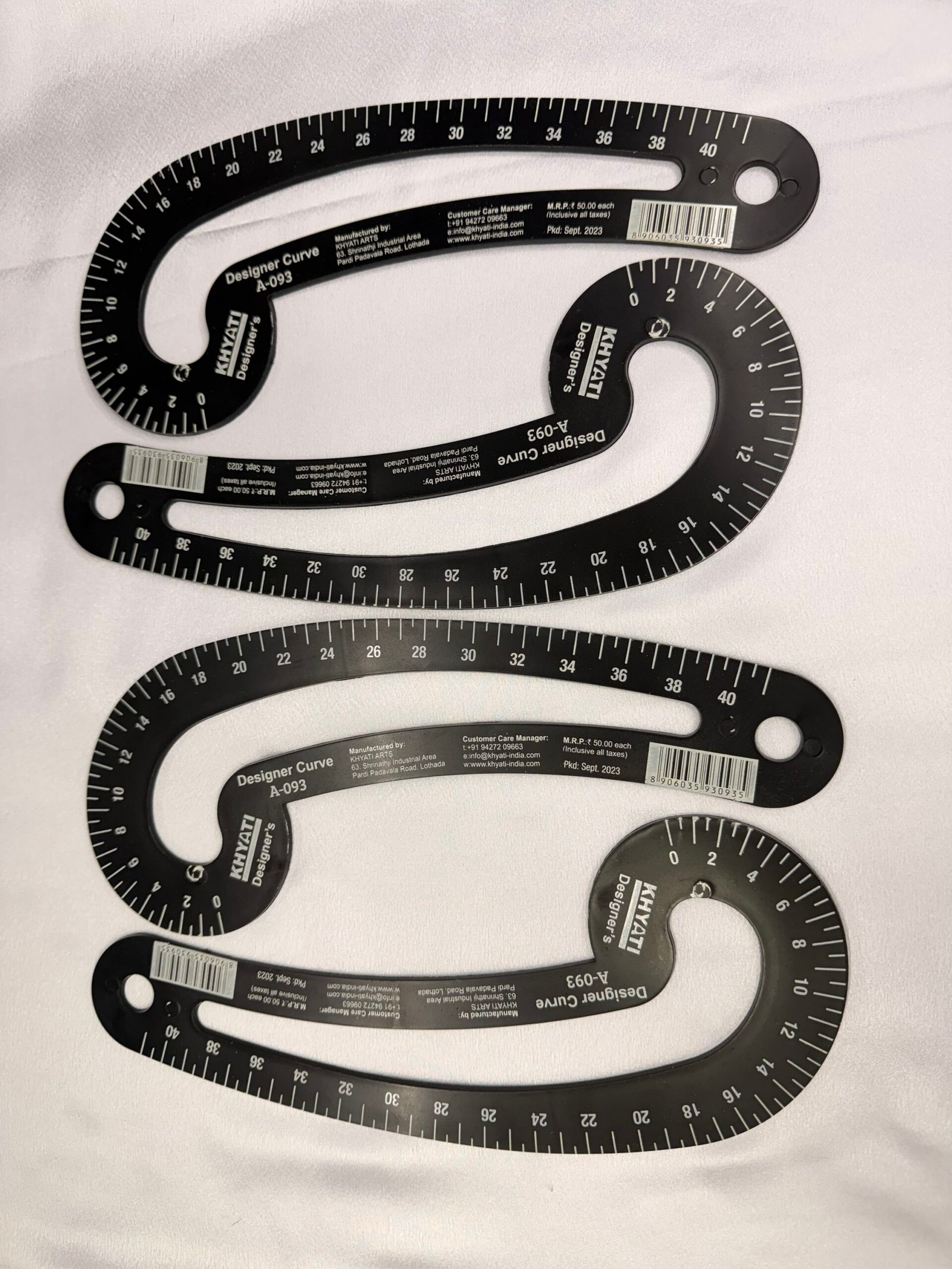🧵 Khyati Designer's Curve (A-093) Pattern Making Tool (Armhole scale) thumbnail 2