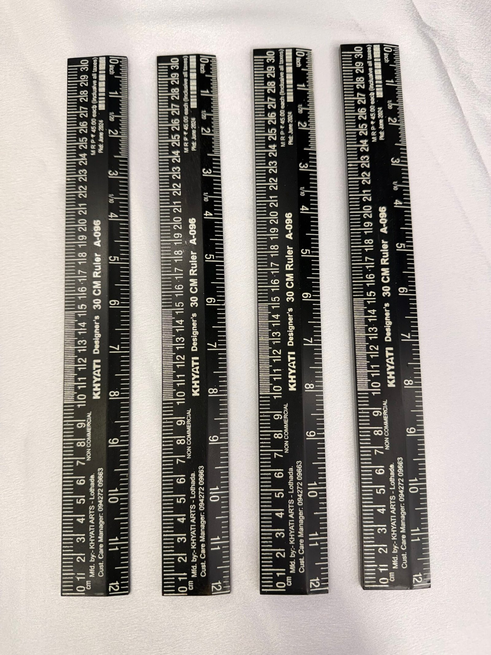 📐 Designer's Black 30 CM / 12 Inch Ruler thumbnail 2
