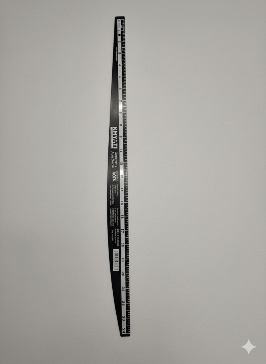 Professional KHYATI Designer's Arm Curve Ruler (24-Inch/60cm) thumbnail 3