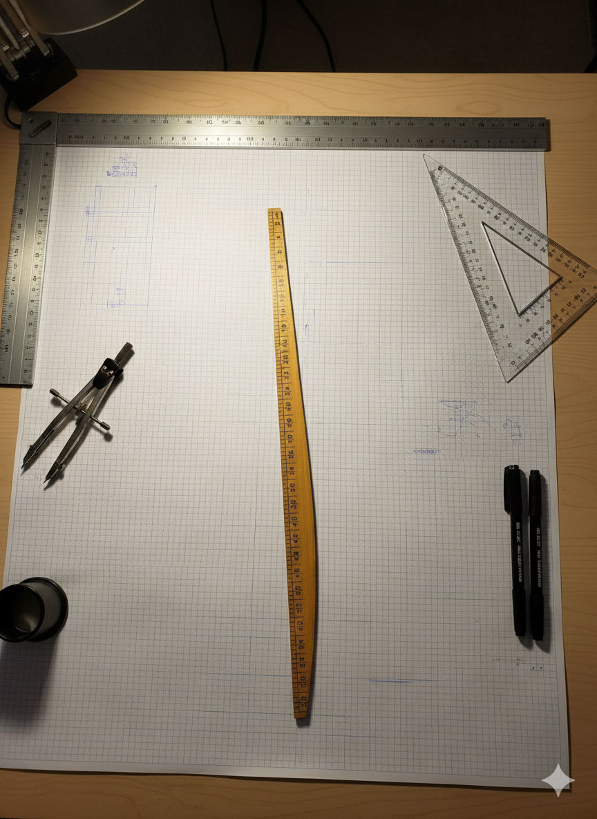 Professional 60cm/24" Classic Wooden Tailor's Curve Ruler thumbnail 3
