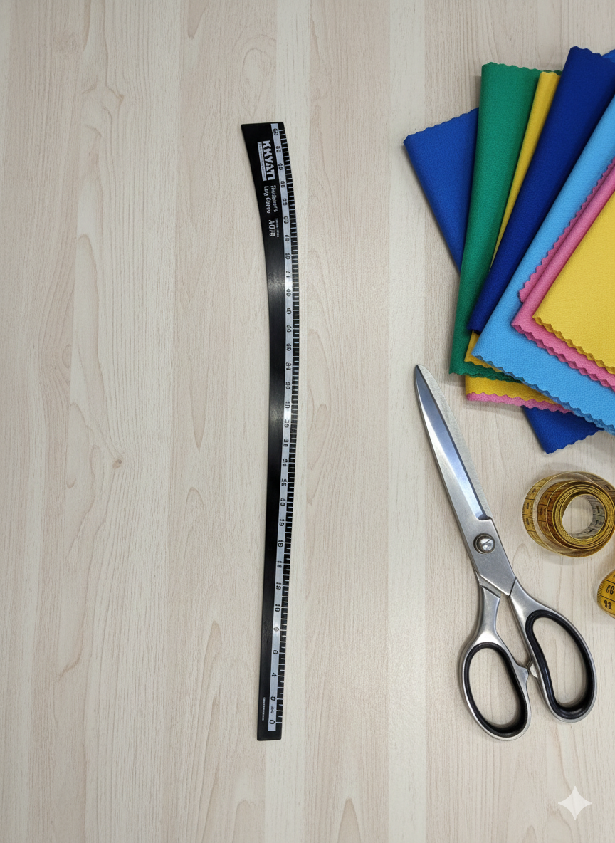 Professional KHYATI Designer's Leg Curve Ruler (24-Inch/60cm) thumbnail 2
