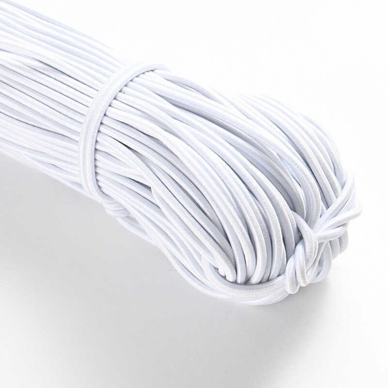 LOTUS International Premium Narrow Woven round Elastic Roll(5mm-13M)(White) thumbnail 2