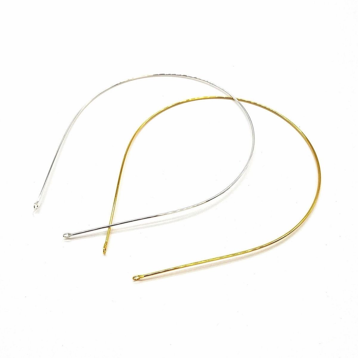 Ultra-Thin silver -Tone Metal Headband Base (12Piece) thumbnail 2