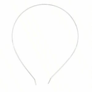 Ultra-Thin silver -Tone Metal Headband Base (12Piece)