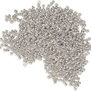 Premium silver-Tone Gear Locks (Crimp Beads)(Approx 100Piece)