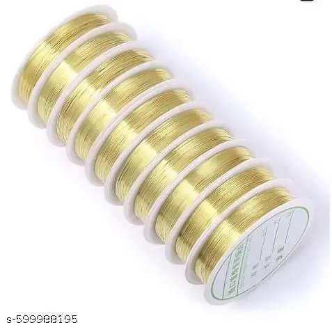 0.4mm Gold-Plated Professional Jewelry Wire – Ultra-Fine Copper Core Crafting Wire for Detailed Beading and Filigree(1Piece) thumbnail 2