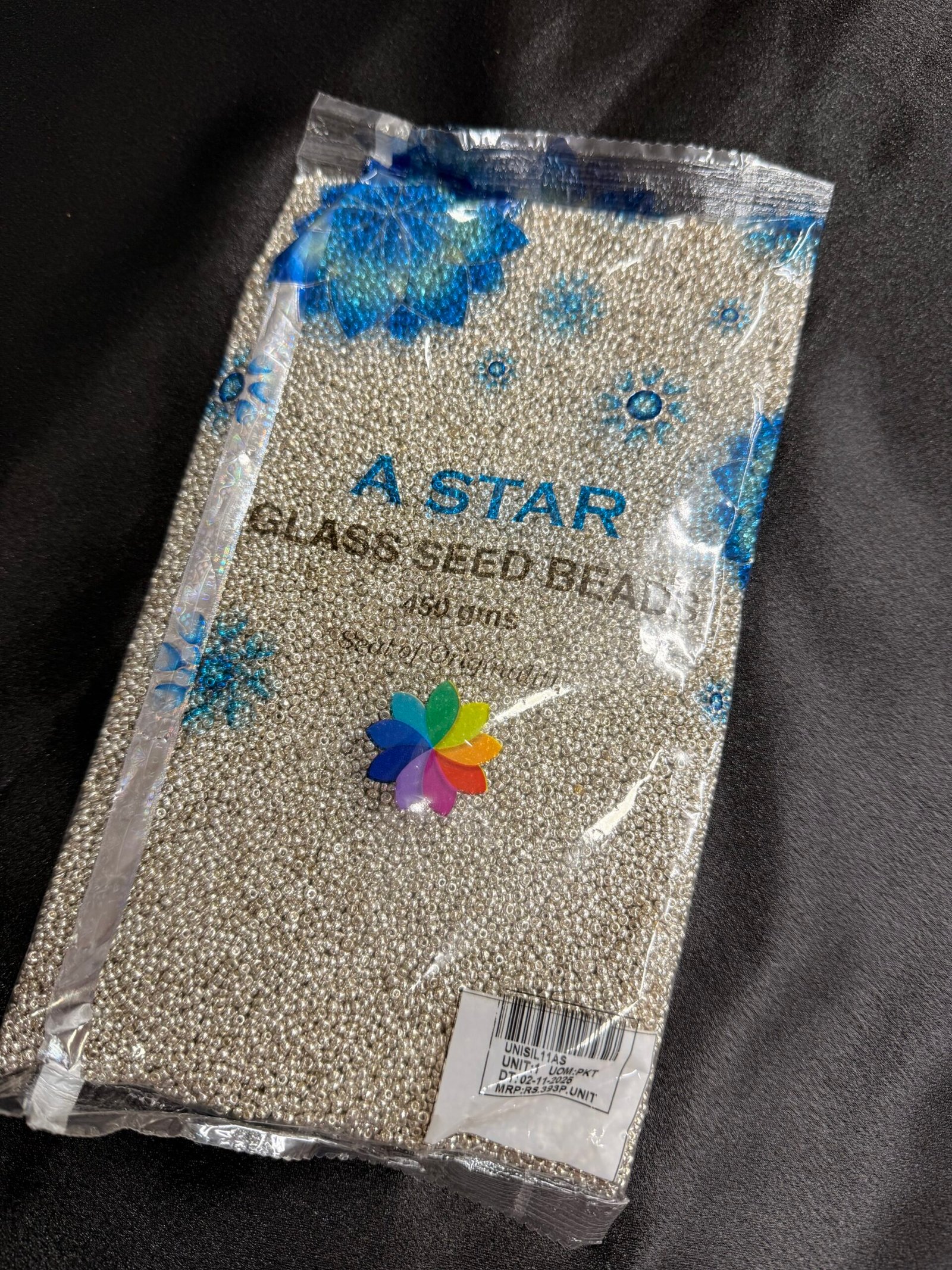 A-STAR Silver Glass Seed /SugarBeads - 450g thumbnail 2