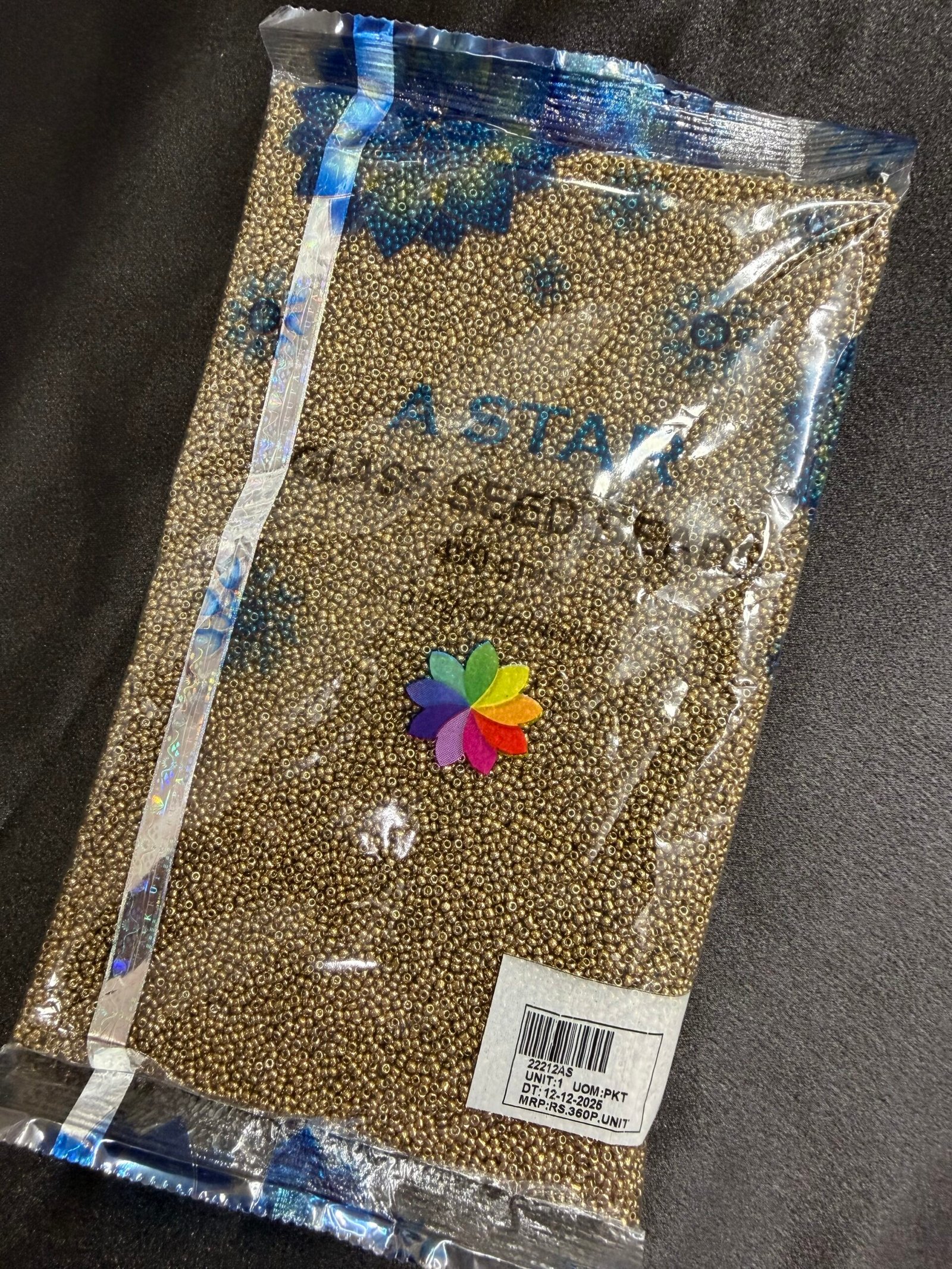 A-STAR Antique Gold Glass Seed/Sugar Beads - 450g Pack thumbnail 3