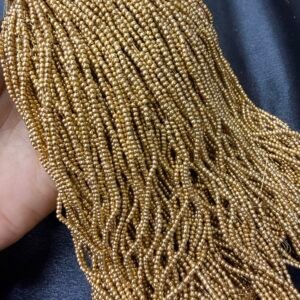 LeCraft Royal Premium Beads – Metallic Gold(2.5mm)(100Beads x 12Lines per Bunch)