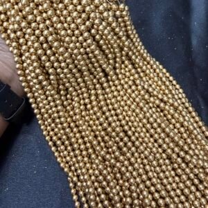 LeCraft Royal Premium Beads – Metallic Gold (6mm)(80Beads x 15lines per bunch)