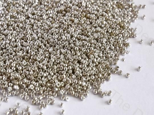 Simba Premium Silver Glass Seed /Sugar Beads - 500g Bulk Pack thumbnail 2