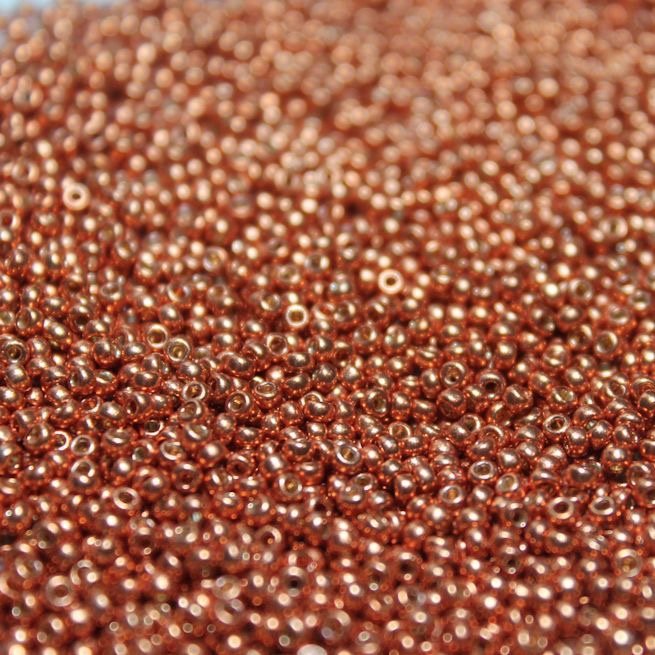 Priso Premium Metallic Copper Glass Sugar /Seed Beads thumbnail 2