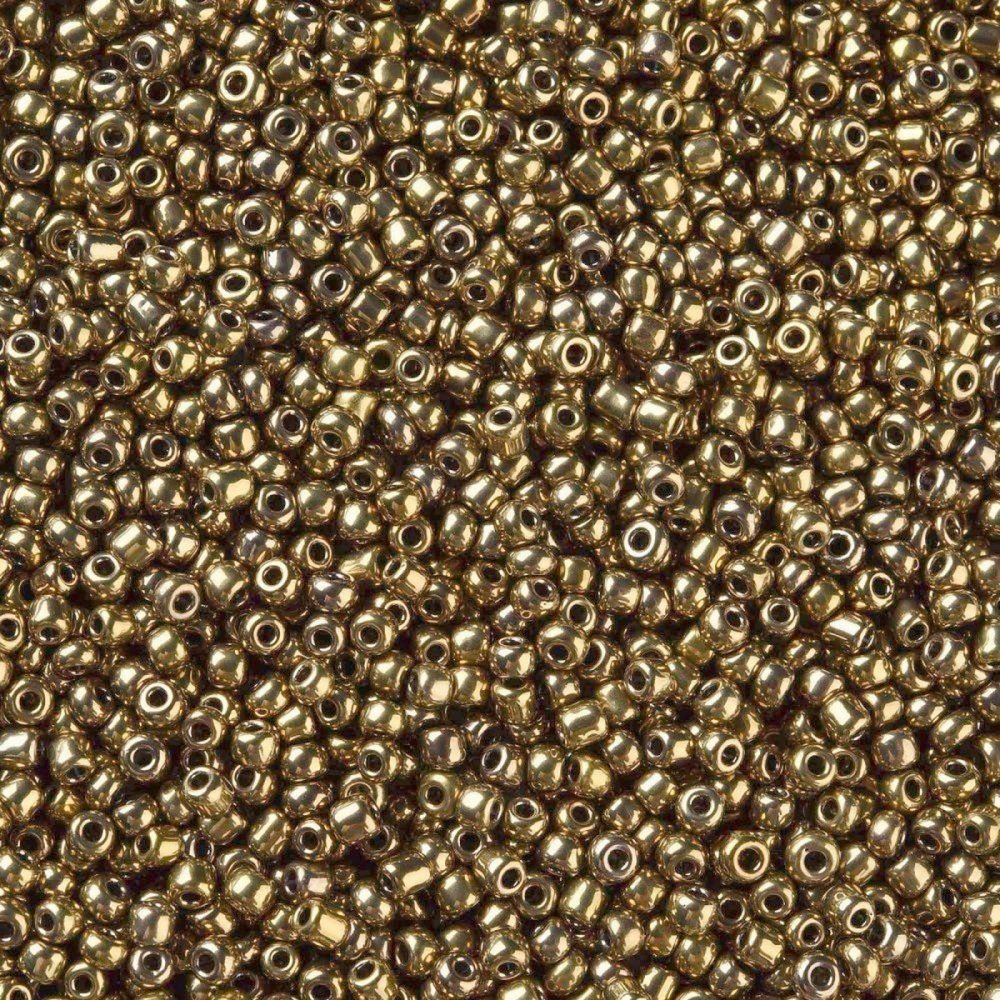 A-STAR Antique Gold Glass Seed/Sugar Beads - 450g Pack thumbnail 2