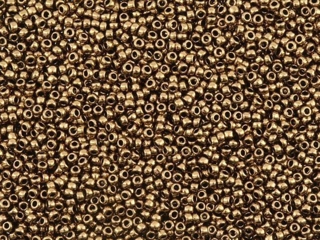 Priso Antique Gold Glass Seed/Sugar Beads - 450g Pack thumbnail 2
