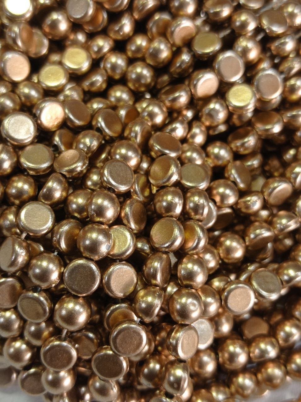 LeCraft Royal Premium Metallic Half Beads - 5mm Gold for Aari Work & Embroidery(80Beads x 12Lines per Bunch)(5Bunch) thumbnail 2
