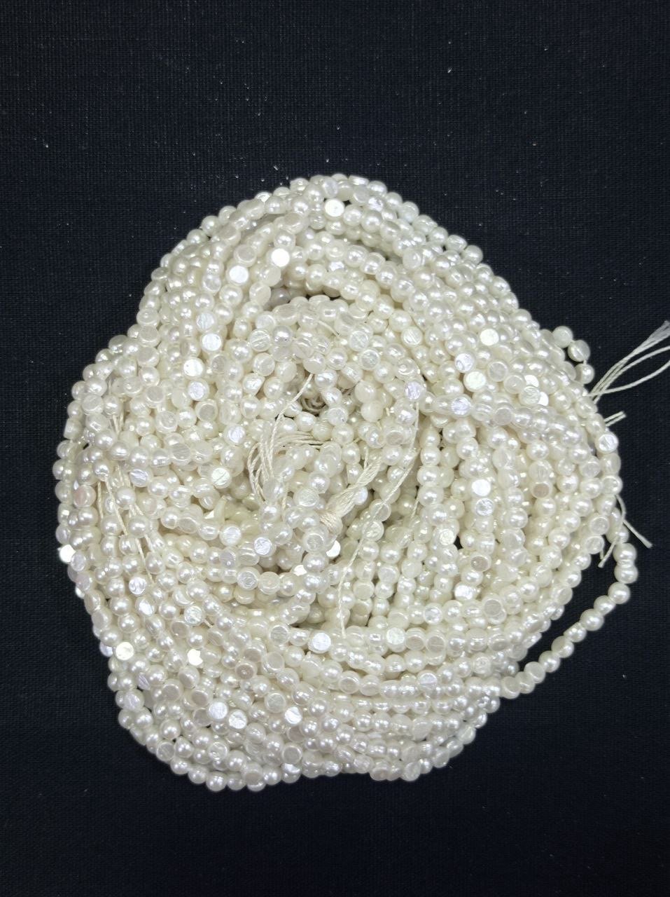 Lecraft Royal Premium Half-Round Flat-Back Pearls – Professional Embroidery & Craft Edition(3mm)(100Beads x 12Lines per bunch) thumbnail 2