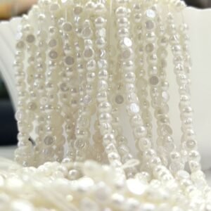 Lecraft Royal Premium Half-Round Flat-Back Pearls – Professional Embroidery & Craft Edition(5mm)(100Beads x 12Lines per bunch)(5Bunch)
