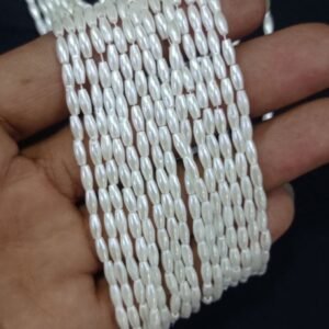 Lecraft Royal Premium Rice & Wheat Pearl Beads – High-Luster Embroidery Edition(3mm)(250Beads x 12Lines per bunch)
