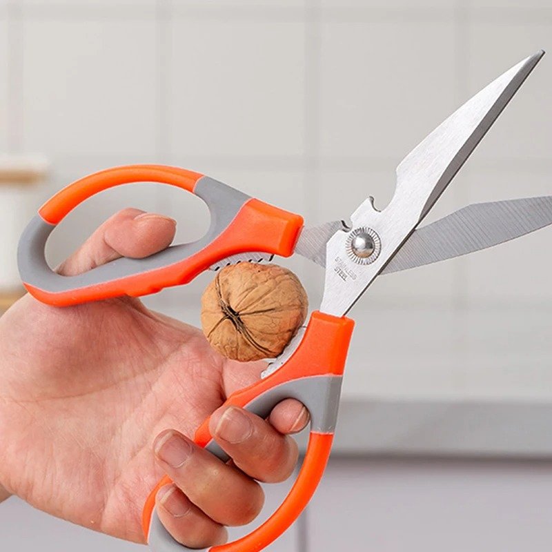 Premium Multi-Function Shears - Heavy Duty Stainless Steel Scissors with Built-in Bottle Opener thumbnail 2