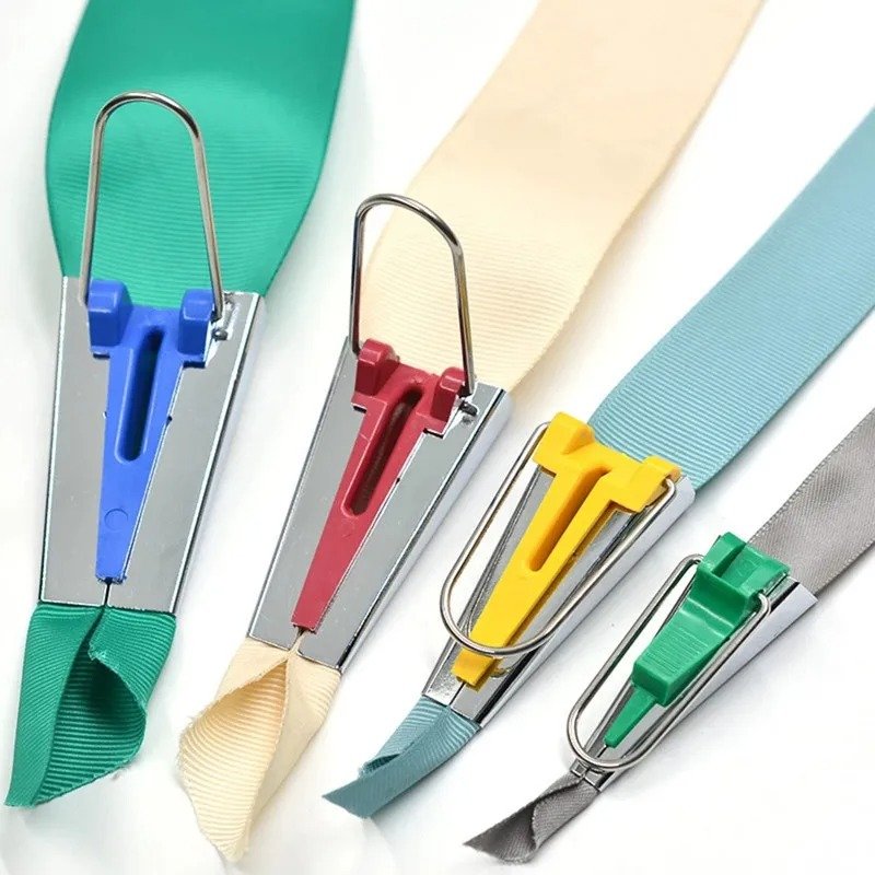 5-Piece Bias Tape Maker Set - Create Custom Fabric Binding in 5 Different Sizes (6mm to 25mm) thumbnail 2