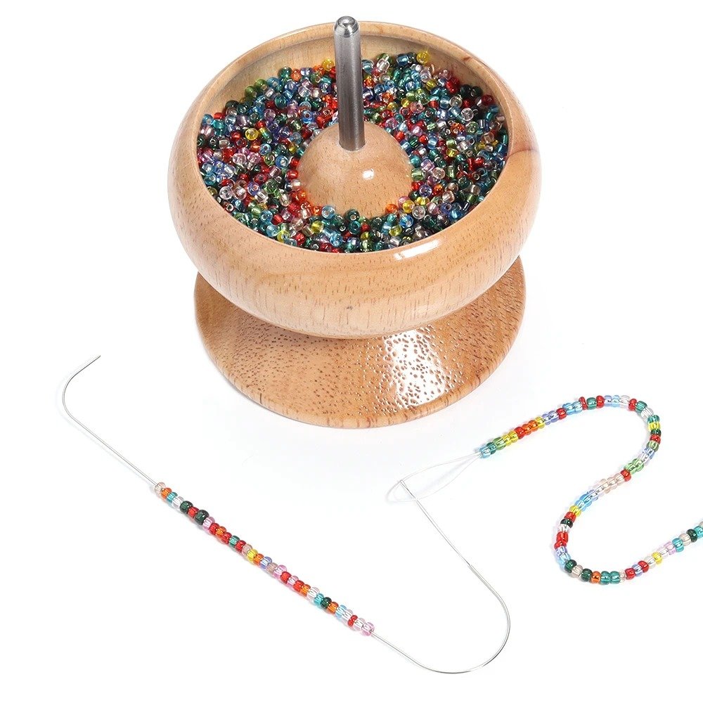 🧶 Wooden Bead Spinner for Quick & Easy Jewelry Making thumbnail 4