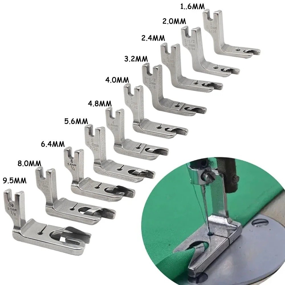 🧵 Professional Industrial Sewing Machine Pico Footer/Rolled hem presser foot (2-1/2-3.2mm-1/8) thumbnail 5