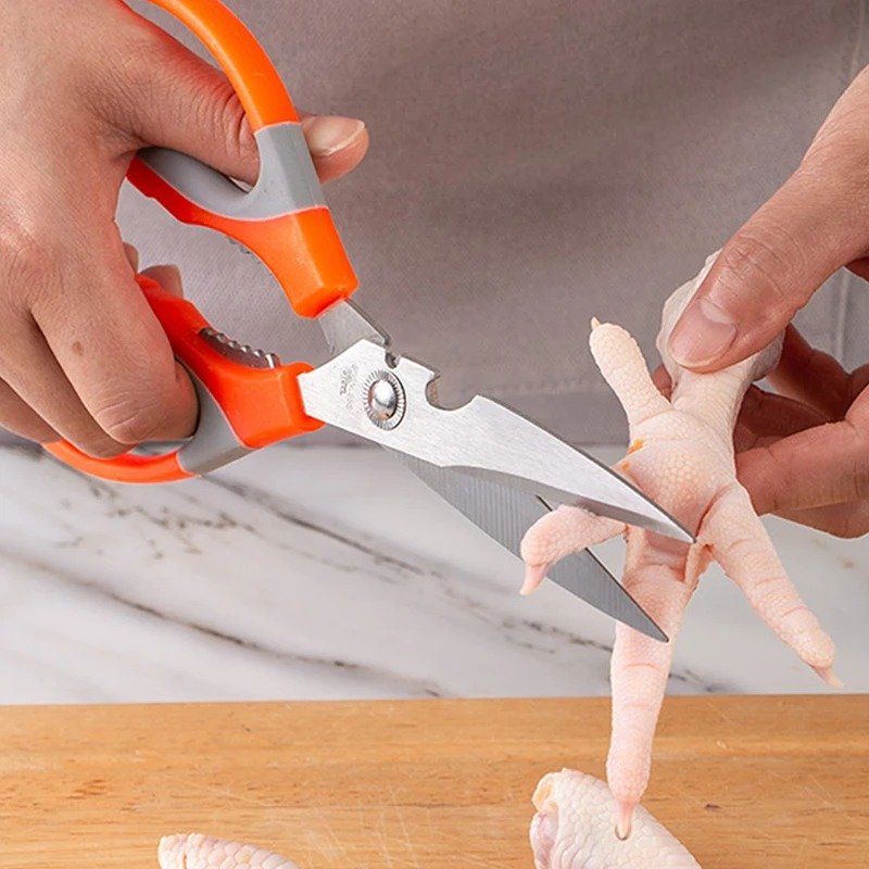 Premium Multi-Function Shears - Heavy Duty Stainless Steel Scissors with Built-in Bottle Opener thumbnail 3