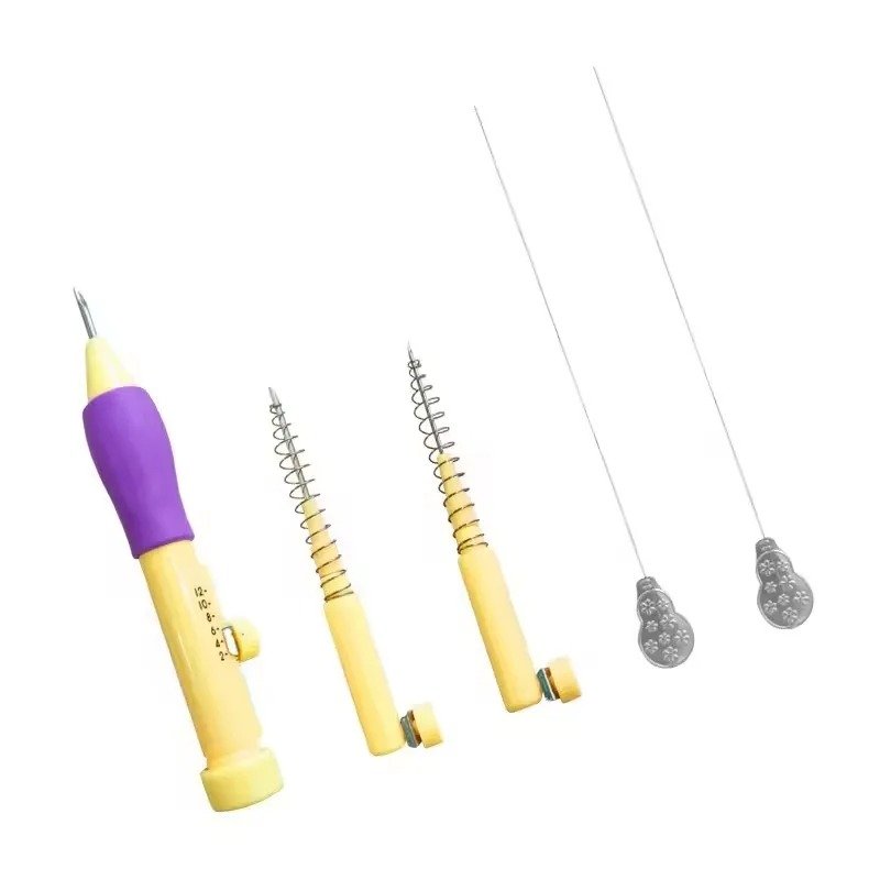 Adjustable Punch Needle Embroidery Kit | DIY Craft Tool for Fluffy Thread Stitching & Rug Hooking thumbnail 3