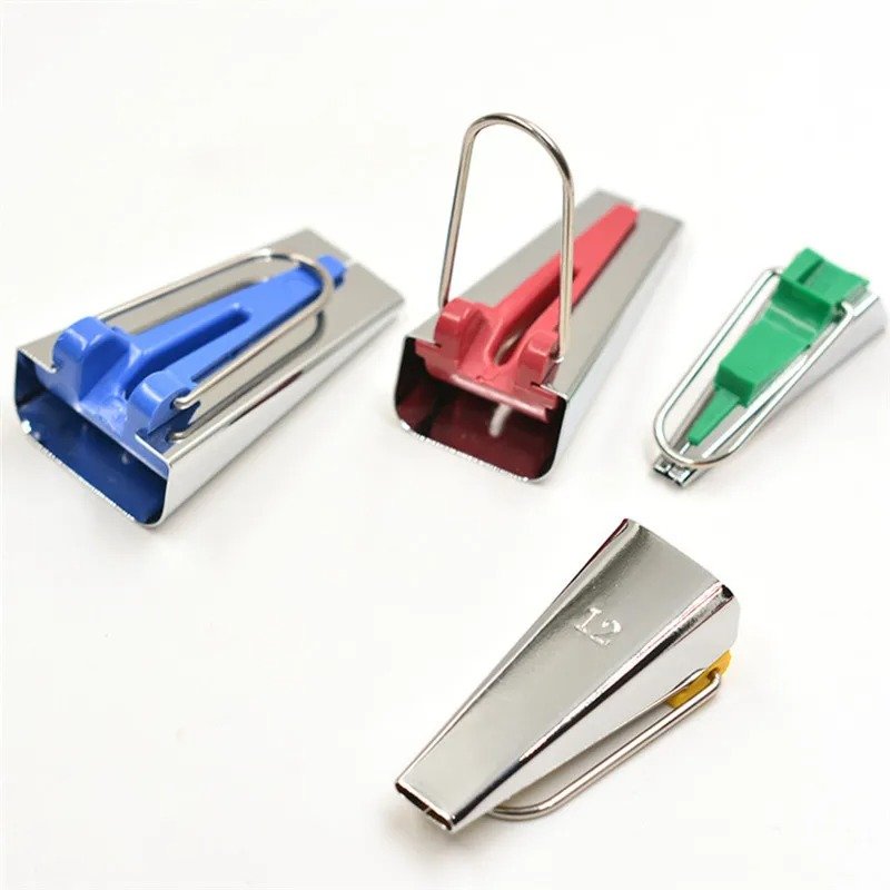 5-Piece Bias Tape Maker Set - Create Custom Fabric Binding in 5 Different Sizes (6mm to 25mm) thumbnail 5